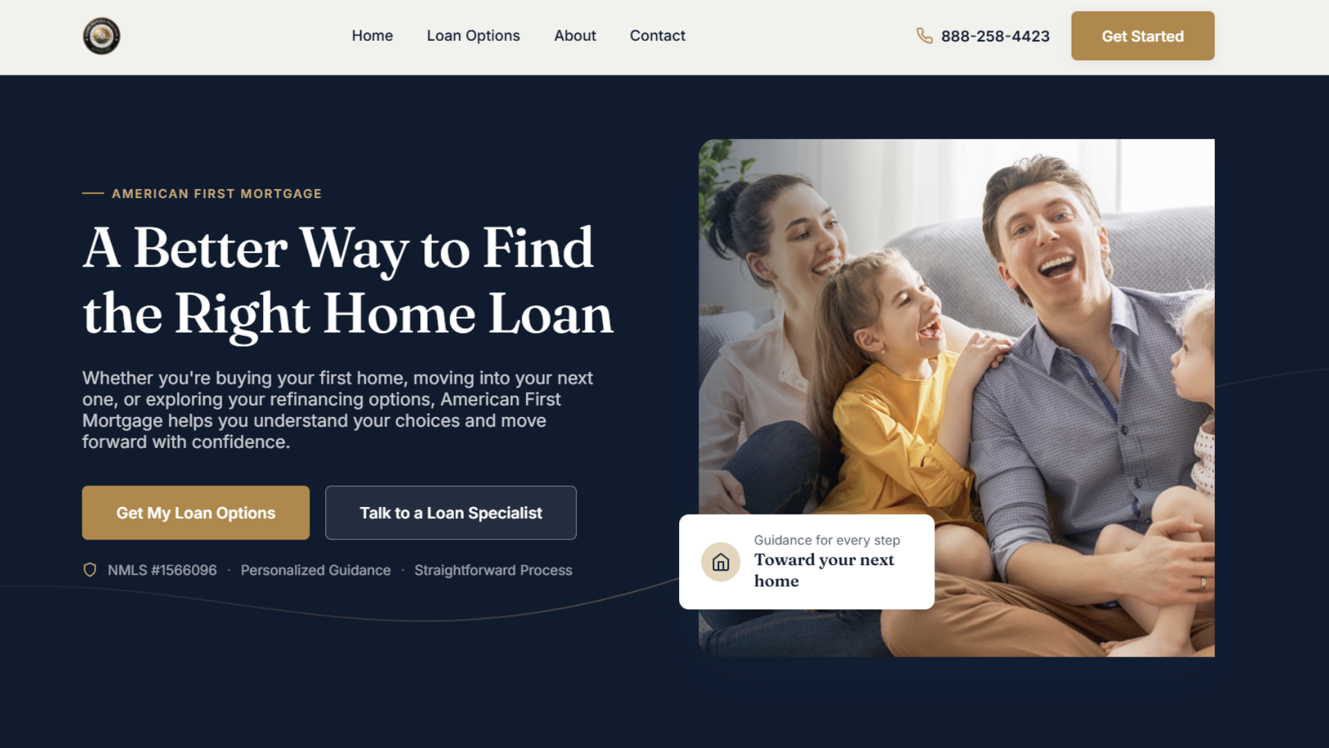 American First Mortgage website preview